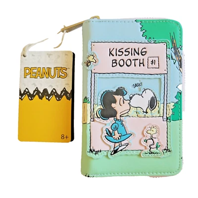 Loungefly Peanuts Snoopy and Lucy Kissing Booth Zip-Around Wallet - Image 1 of 4