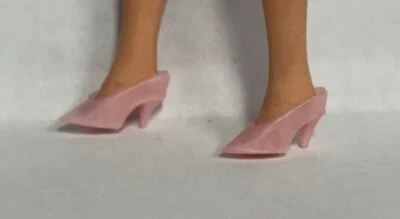 Pink Plastic Clone High Heel Pointy Toe Shoes Fit Vintage 1970 Topper Dawn Doll. - Image 1 of 4