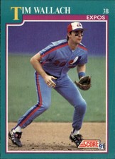1991 Score Montreal Expos Baseball Card #210 Tim Wallach