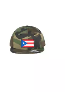 CAMO New Era NE400 9Fifty Hat/Cap w/ Puerto Rico Flag Flat Brim Snap Back - Picture 1 of 4
