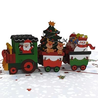 Santa's Xmas Train Pop Up Card - Image 1 of 4