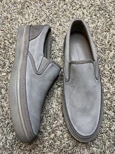 John Varvatos USA Mens Size 9 Jet Slip On Brown Casual Shoes New Msrp $178.00
