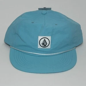 Volcom Light Teal Blue Wave Rider Adjustable Baseball Cap Hat Rope Beach Surf OS - Picture 1 of 13