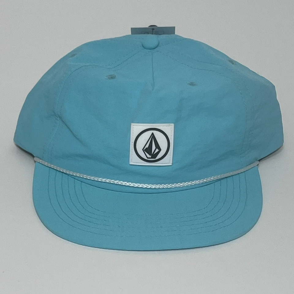 Volcom Light Teal Blue Wave Rider Adjustable Baseball Cap Hat Rope Beach Surf OS - Image 1 of 4