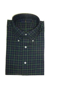 Ralph Lauren Men's Plaid dress Shirt Navy/Red 17 32/33 - Picture 1 of 3