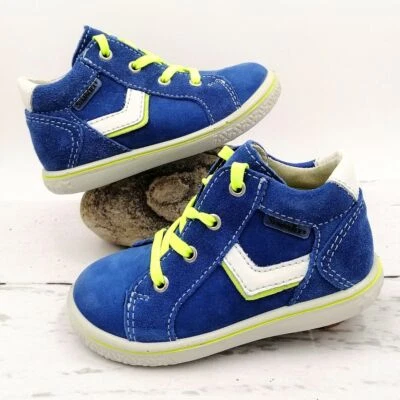 Ricosta PEPINO KIM - Gr. 20 weit, SympaTEX® Kinder Lauflernschuhe Leder Blau Neu