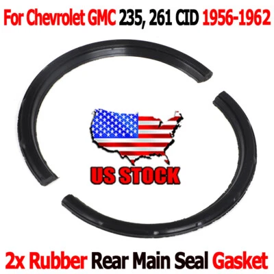 Juego de juntas de sello principal de goma para Chevrolet GMC 235, 261 CID 1956-1962 negro EE. UU. Foto 1 de 4