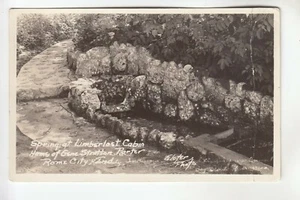 Real Photo Postcard Spring at Limberlost Cabin Rome City IN - Picture 1 of 1