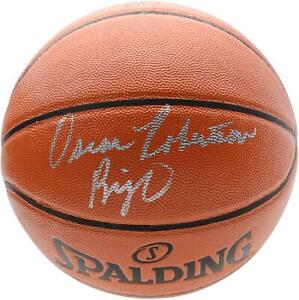 Oscar Robertson Milwaukee Bucks Signed Spalding Basketball & Big O Insc