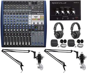 Presonus AR12C 2-Person Podcasting Podcast Recording Kit w/Mics+Headphones+Booms - Picture 1 of 12
