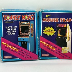 Intellivision Game Lot of 2 Donkey Kong & Mouse Trap Complete w/Manuals