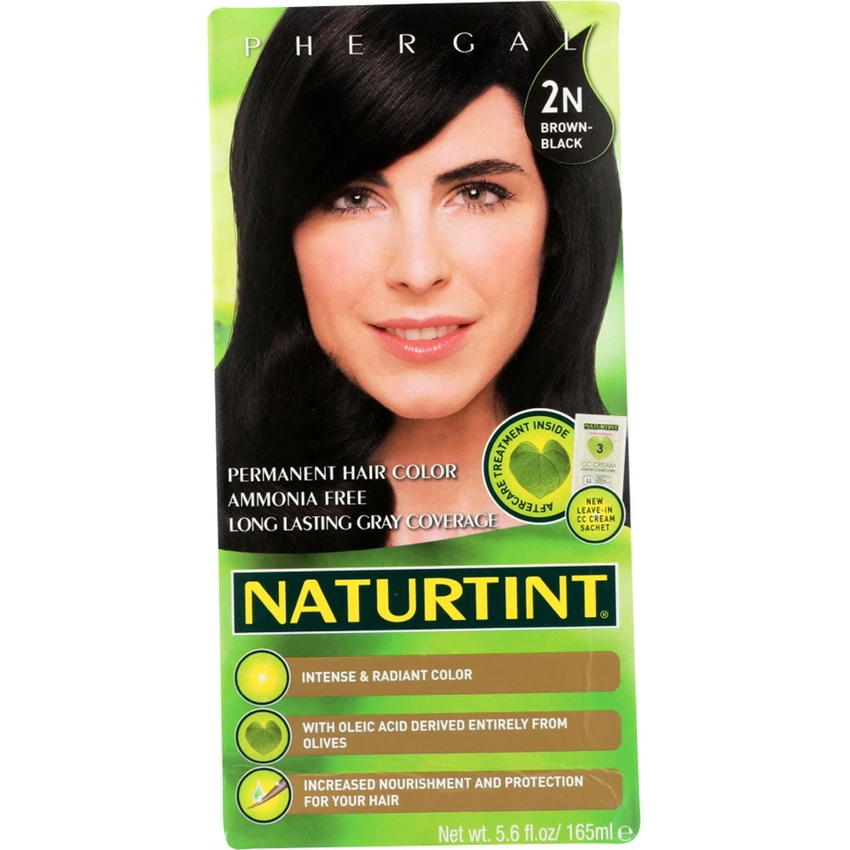 Color de cabello permanente Naturtint 2N marrón negro 5,6 OZ Foto 1 de 1