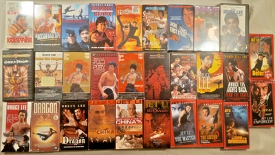 29 Martial Arts VHS Lot - Jackie Chan - Bruce Lee - Jet Li - SEE PICS FOR TITLES - Image 1 of 4