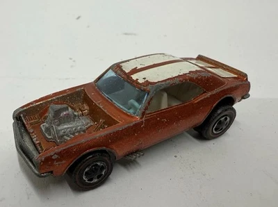 风火轮 1969 重型雪佛兰橙色复古红线白色内饰 — 第 1/4 张图片