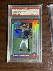 1999 BOWMAN CHROME Donovan Mcnabb Refractor #168 PSA 9 - Picture 1 of 2
