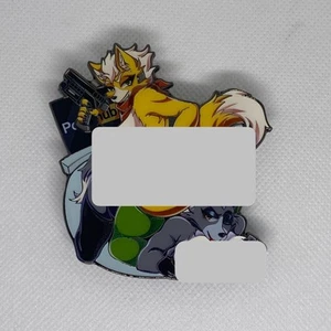 StarFox Fox Mccloud Wolf O'Donnell Mature Fanmade Enamel Pin Badge - Picture 1 of 1