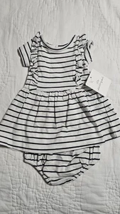 Starting Out Size 3m White And Blue Dress And Pant Baby Clothes/FM3 - Picture 1 of 2
