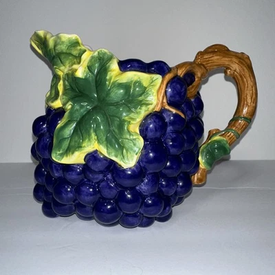 Jarra de servidor de racimo de uvas jarra de uva púrpura Foto 1 de 4