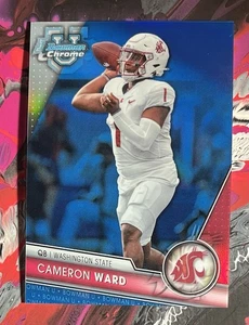 2023 Bowman Chrome University Cameron Ward Blue Refractor /199 SP Titans Cam - Picture 1 of 2