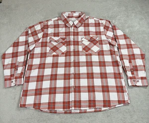 Camisa Dixxon Flannel Co Para Hombres 3XL Roja Blanca Vagabundo Forma y Función Abotonada - Imagen 1 de 11