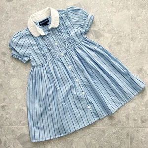 Ralph Lauren Short Sleeve Blue Stripe Dress Size 24m - Picture 1 of 3