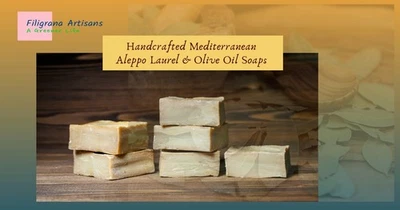 Jabón vegano 100 % natural | Aceites de oliva y bayas de laurel hechos a mano Foto 1 de 3