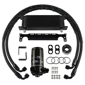  AN8 13 Row Oil Cooler Kit Thermostatic Oil Filter For Golf MK6 GTI EA888 Gen2  - Picture 1 of 11