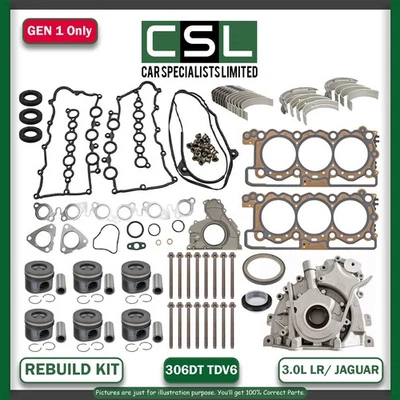 LAND RANGE ROVER JAGUAR 3.0 DIESEL 306DT-TDV6 / SDV6 ENGINE REBUILD KIT GEN 1 - Image 1 of 4