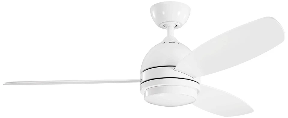 52" Kichler Vassar White Modern LED Ceiling Fan with Wall Control - Image 1 of 1
