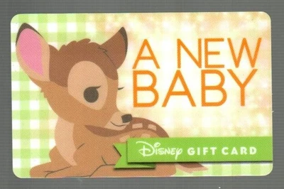 DISNEY Bambi, A New Baby, Personalized Gift Card ( $0 ) RARE - Image 1 of 2