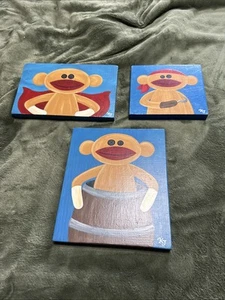 Set quadro disegno artistico originale calzino scimmia minions barile pirata supereroe - Foto 1 di 7