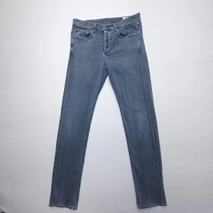 Rag & Bone Fit 2 Slim Button Fly Jeans Mens 34 Faded Blue Button Fly Stretch USA - Picture 1 of 10