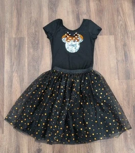 Disney Minnie Mouse flip sequin Halloween 2 piece set size 7/8 EUC - Picture 1 of 2