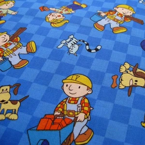 Bob The Builder Cotton Fabric HIT Keith Chapman Cranston Vtg 2002 1 Yd Cartoon - Picture 1 of 7
