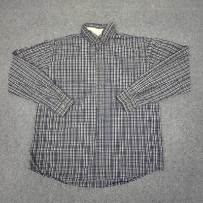 Wrangler Shirt Mens MEDIUM Blue check Long Sleeve Button Up western Size M - image 1 of 4