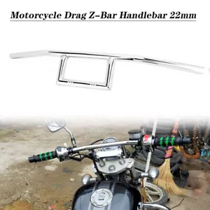 Universal 7/8" 22mm Chrome T Handlebars Bar For Custom Motorcycle Bobber Chopper - Picture 1 of 9