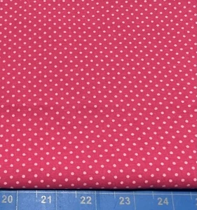 Tina Scrap 9"x21" Polka Dot Hot Pink Easter Valentine Mini Circles Cotton Fabric - Picture 1 of 1