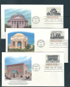 USA SC # 1928-1931 And 1931a Architecture FDC . Fleetwood Cachet - Picture 1 of 2