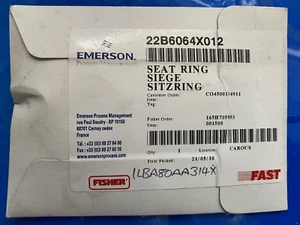 EMERSON FISHER: fisher parts :22B6064X012: SEAT RING:316SS:HP/HPA M-FORM:1" - Picture 1 of 2