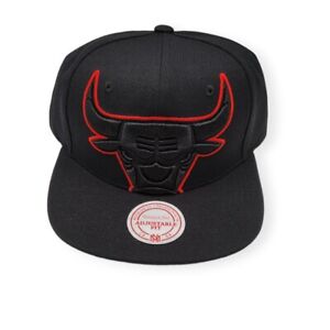 Mitchell & Ness Chicago Bulls Cropped XL HWC Black Adjustable Snapback Hat Cap