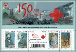France Feuillet n°4910 Au profit de la Croix-Rouge. 150 ans de la Croix-Rouge - - Imagen 1 de 1