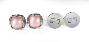 Zwei Paar Manschettenknöpfe rosa und Trucking Logo Konvolut - Bild 1 von 6