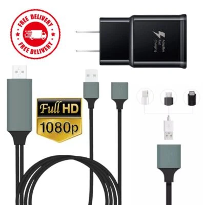 Cable HDMI 1080P Teléfono a TV HDTV AV Adaptador Universal para iPhone Android Tipo C Foto 1 de 4