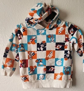 SPACE JAM A NEW LEGACY HOODIE SWEATSHIRT KIDS SIZE 4 BUGS DAFFY TAZ - Picture 1 of 4