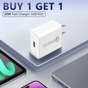 USB Fast Wall Charger Adapter Fit Google Pixel 8 7 6 Pro 8a 7a 6a 5 5a 4 4a 3 XL - Picture 1 of 10