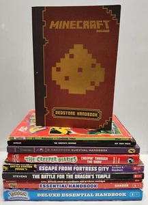 Lot of 10 Books, Minecraft, Terraria, Pokemon, Yo-Kai Watch, HC and PB Mix - Imagen 1 de 7