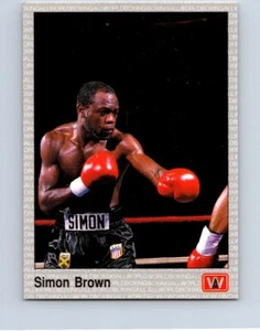 BOXING CARD 1991 ALL WORLD BOXING SIMON BROWN NO1 - Picture 1 of 2