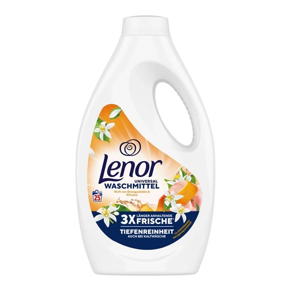 €13.12/L-2x Lenor Liquid Laundry Detergent-Orange Blossom and Peach-1250ml/25Washes - Image 1 of 1