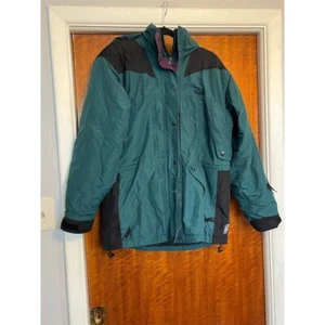 Precision Mountaineering Vintage Men's M Green & Black Insulated Winter Coat - Picture 1 of 11