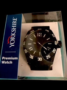 Yorkshire Premium Men's 48mm All Black Quartz Watch NIB - Picture 1 of 2